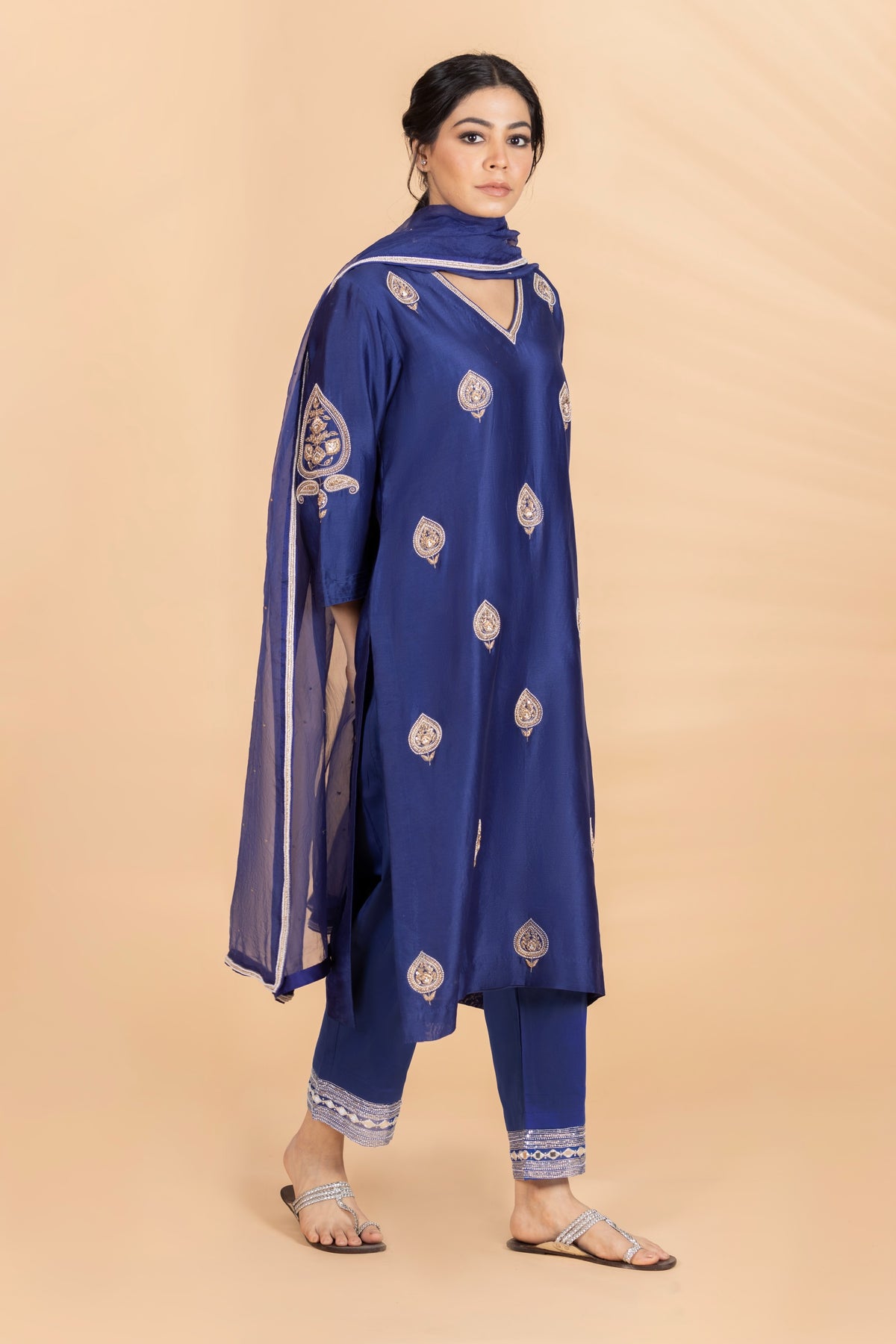 Navy Blue Boti Set