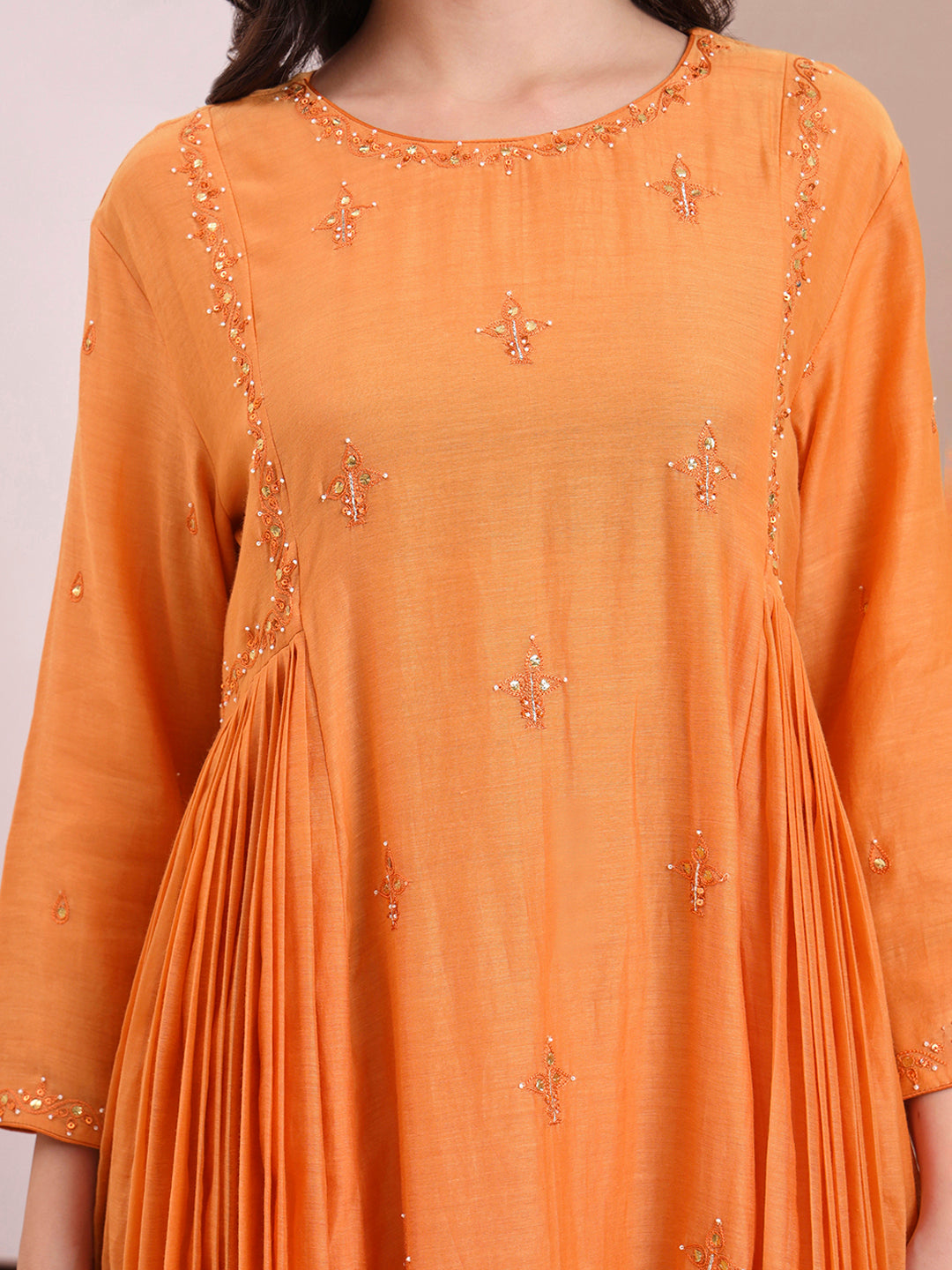 Orange A-Line Suit