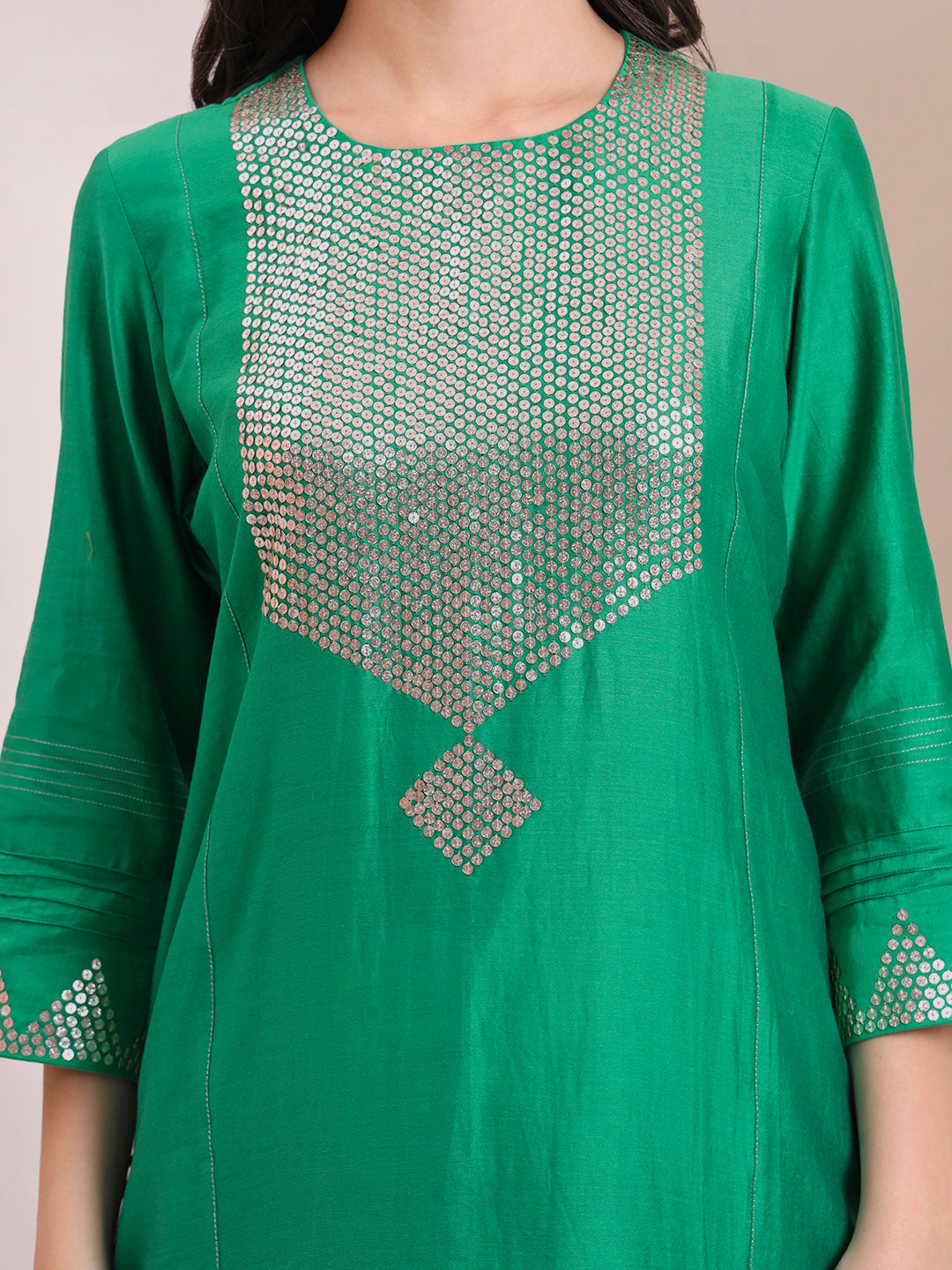 Emerald Green Sequin Suit Set