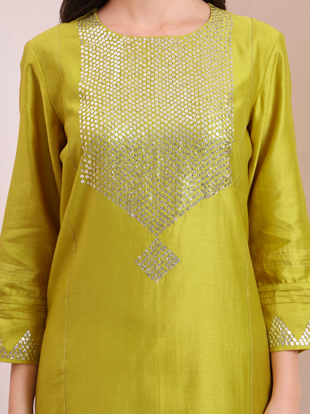 LIME Green Sequin Suit Set