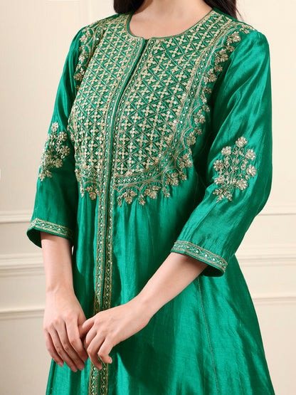 Green Zardosi Embroidered Set