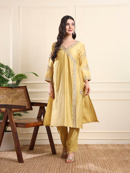 Mustard Angarakha Suit