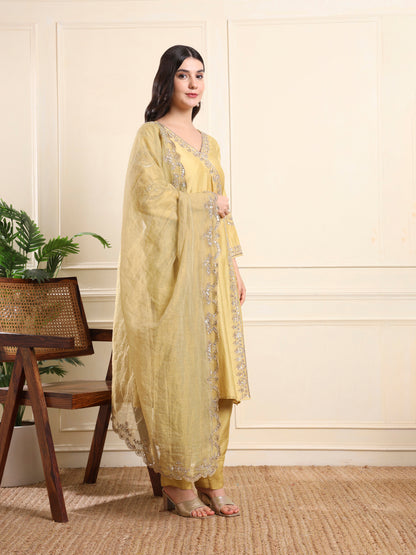 Mustard Angarakha Suit