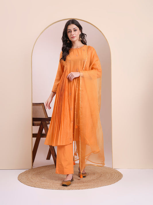 Orange A-Line Suit