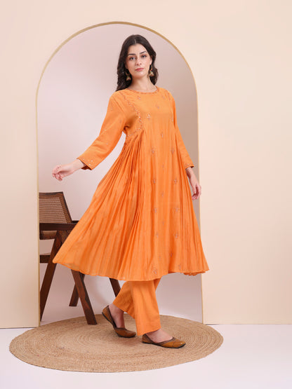 Orange A-Line Suit