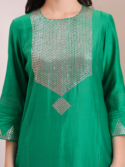 Emerald Green Sequin Suit Set